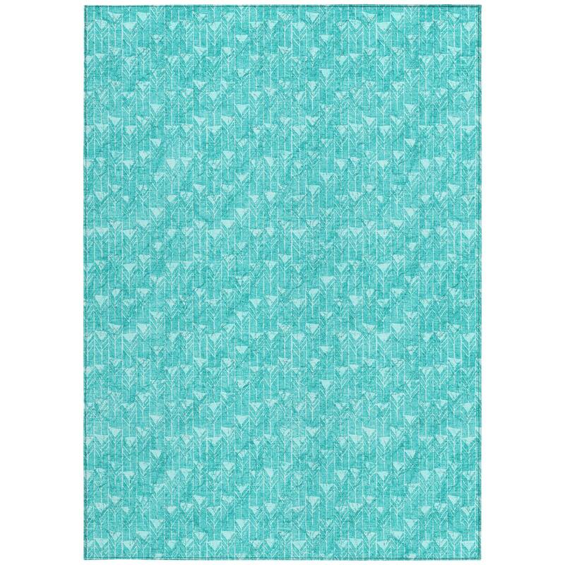 Pave Abstract Shapes Weather Resistant Timeless Fusion Outdoor Rug