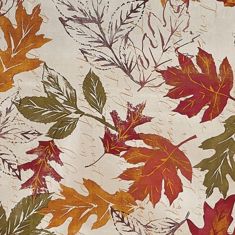 Vintage Leaves Vinyl Tablecloth