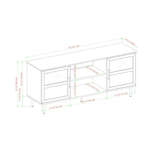 Carson Carrington Jularbo 2-door Split Panel TV Console