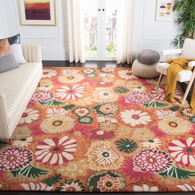 SAFAVIEH Handmade Jardin Madalynn Country Floral Wool Rug