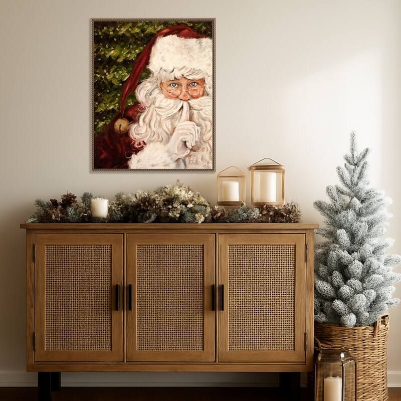 Secret Santa by Patricia Pinto Framed Canvas Wall Art Print