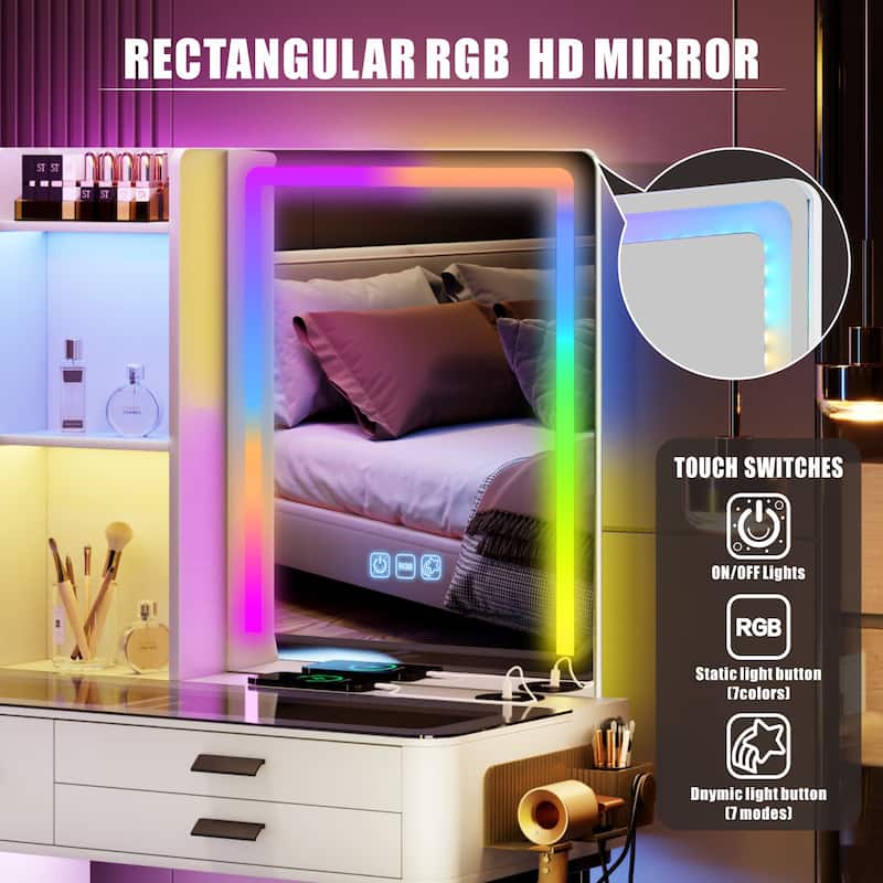 Makeup Vanity with LED Light