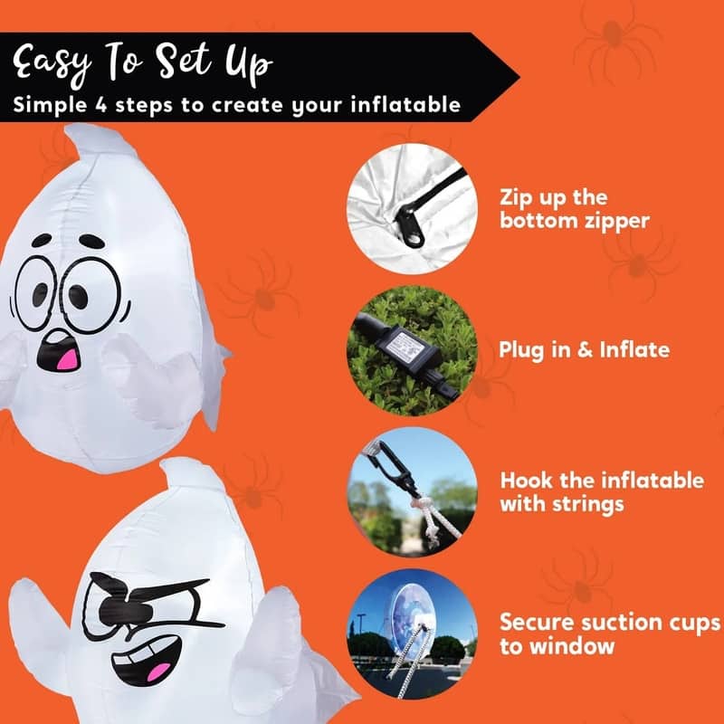 Halloween Inflatable Window Ghost
