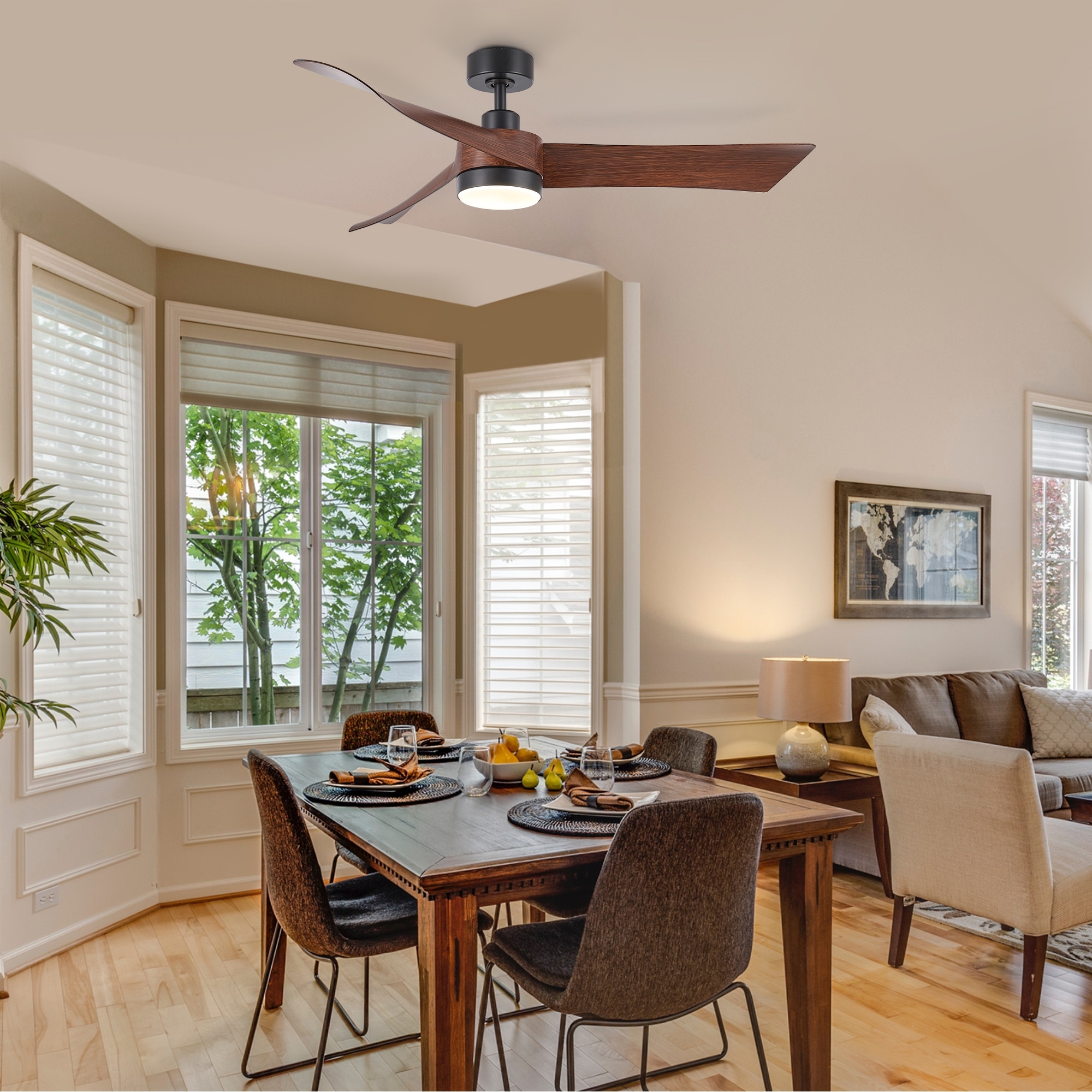 激安な Mid-Century 54-Inch CO-Z Modern with Fan Ceiling Farmhouse その他