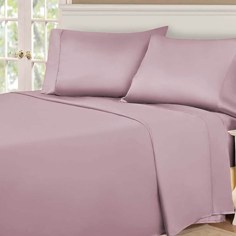 Superior Egyptian Cotton 530 Thread Count Deep Pocket Solid Sheet Set - Full - Lavender