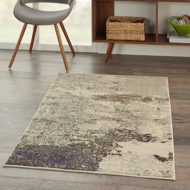 Nourison Modern Abstract Sublime Area Rug - 3'11" x 5'11" - Ivory/Grey - Runner/Rectangle