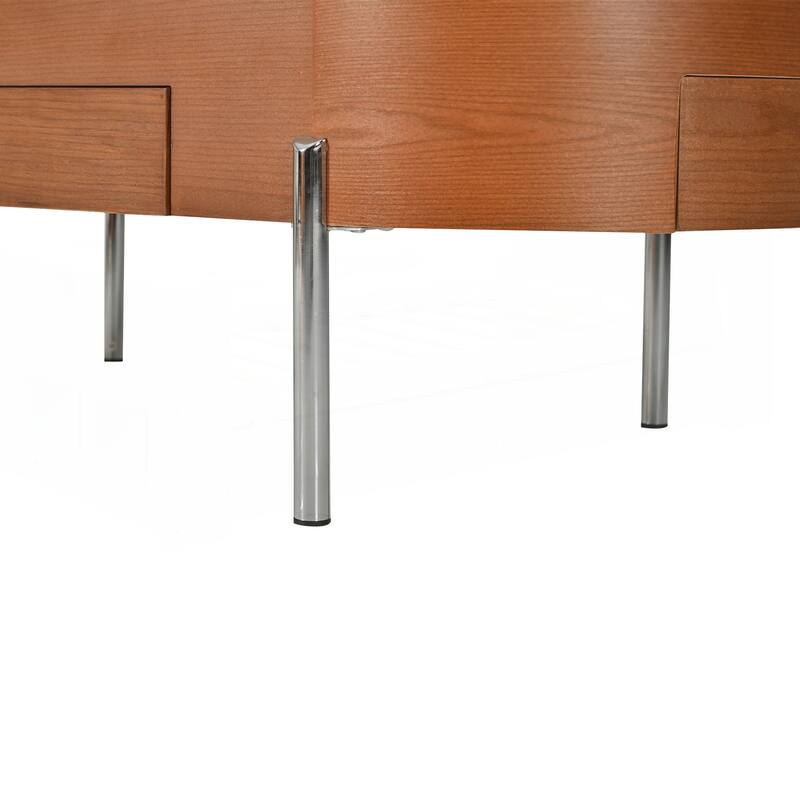 Lift Top Coffee Table with 360-degree Marble-patterned rotating tray
