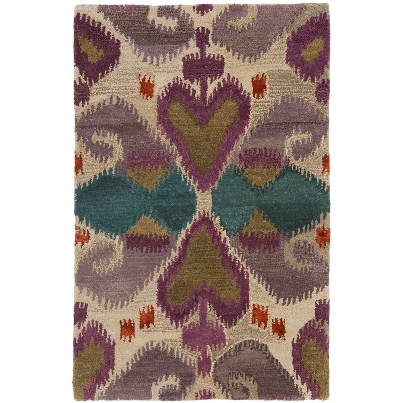 SAFAVIEH Handmade Wyndham Vladilena Modern Wool Rug - 2'6" x 4' - Ivory/Multi