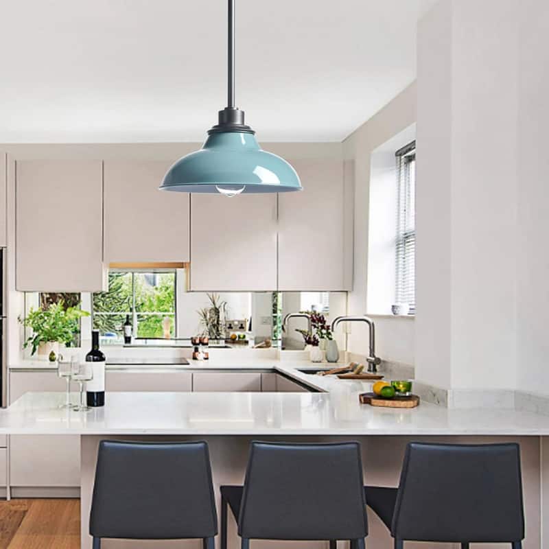 Modern pendant light sea green light fixture metal bathroom light