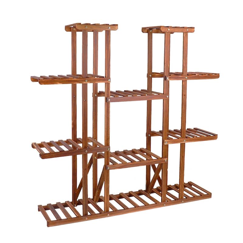 Tiered Large Plant Stands Wood Garden Plant Shelf Flower Pot Stand Shelves