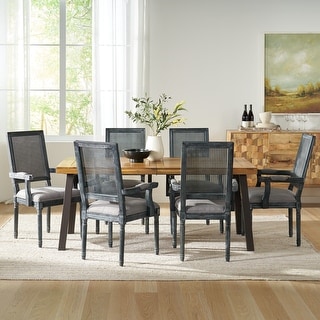 Chatau Fabric and Wood 7 Piece Dining Set by Christopher Knight Home
