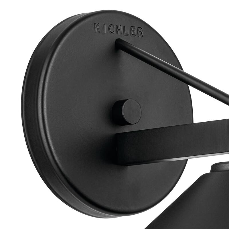 Kichler Lighting Ripley 7.5 in. 1-Light Black Outdoor Wall Sconce - 7.5 in