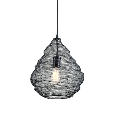 Troy Lighting Wabi Sabi 14-inch Black Pendant