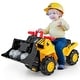 preview thumbnail 10 of 8, Costway Kids Ride on Excavator with Realistic Sound Effects Big Bucket