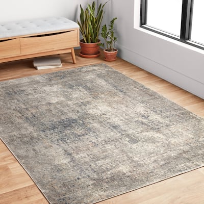Alexander Home Josefina Distressed Abstract Contemporary Rug