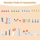 preview thumbnail 8 of 15, Multi-Color Pretend Play Workbench Tools Set with 1 Bottom Storage Shelf - 18" x 14.5" x 28.5"