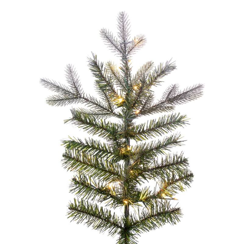 Vickerman 6.5' x 50" Frosted Douglas Fir Artificial Pre-Lit Christmas Tree, Warm White 3mm Low Voltage LED Wide Angle Lights.