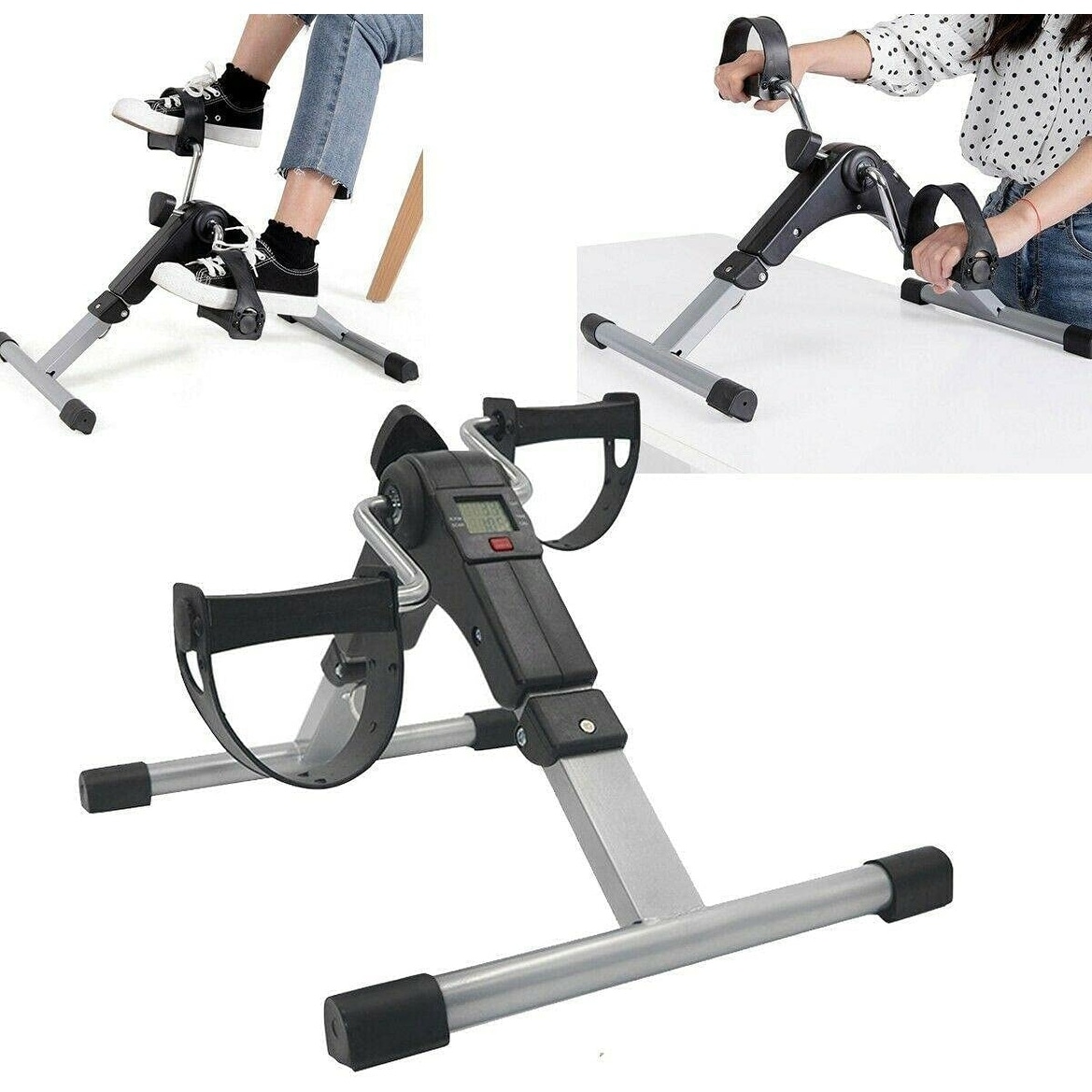 Node fitness foldable under top desk exercise bike pedal exerciser