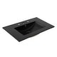 preview thumbnail 34 of 120, JONATHAN Y Aubert 3-Hole Rectangular Ceramic Single Sink Basin Vanity Top 30 in. - Black