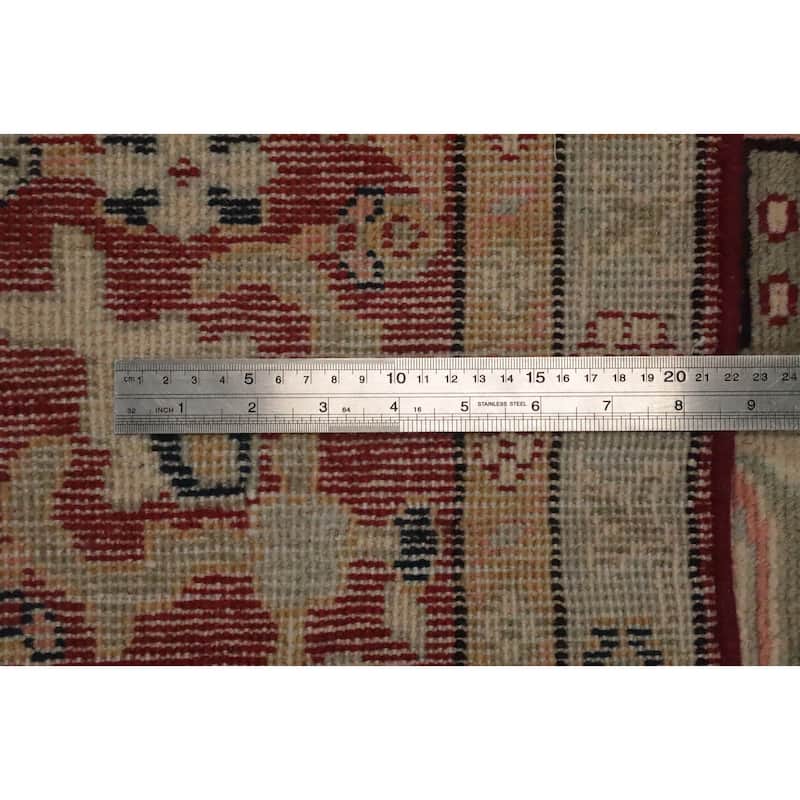 Hand Knotted Oriental 100% Wool Carpet Traditional Medallion Beige & Ivories Heriz (serapi) Area Rug - 10' 0'' X 8' 1''
