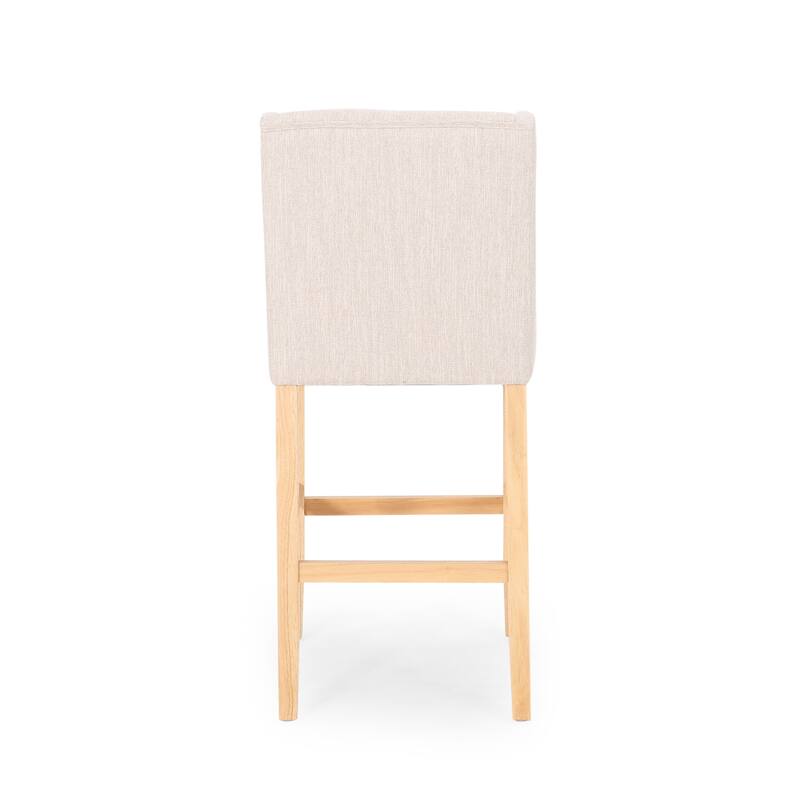 Tufted Wingback 27 Inch Counter Stools, Set Of 2