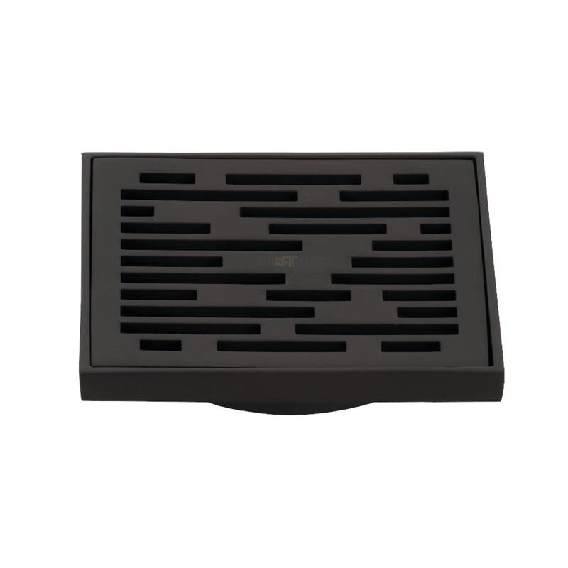 Kingston Brass Watercourse 4" Wide Transit Square Shower Drain - Oil Rubbed Bronze