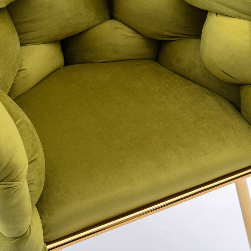 simple leisure velvet single sofa chair bedroom lazy person household dresser stool manicure table back chair set of 2