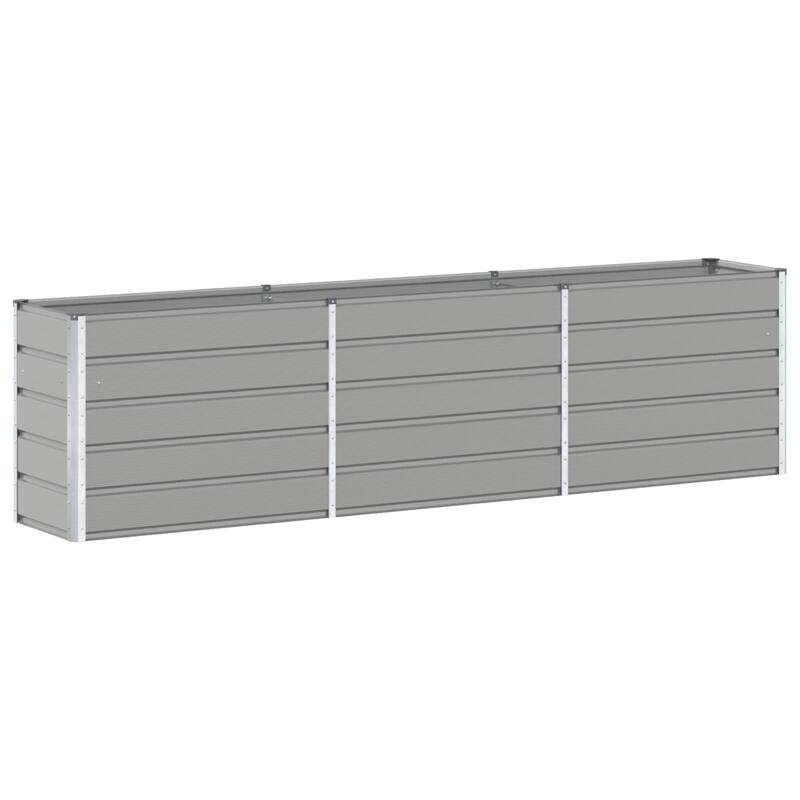 vidaXL Planter in Galvanised Steel - 39.37 x 19.69 x 17.72