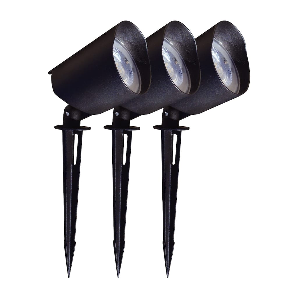 600 Lumen LED Landscape Spot Light Kit - Metal - 3 Heads