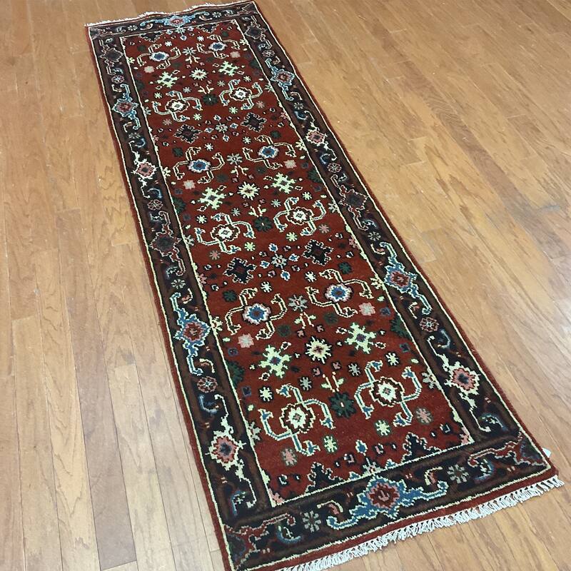 HERAT ORIENTAL Handmade Indo Serapi Wool Runner - 2'6" x 8'