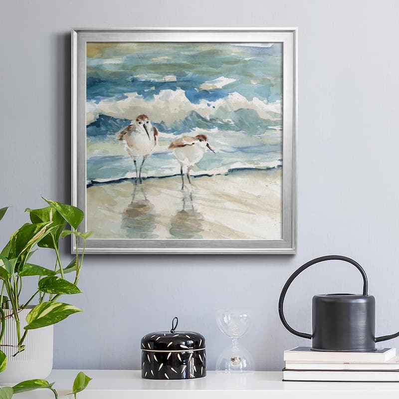 Beach Birds-Premium Framed Canvas - Ready to Hang