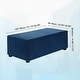 preview thumbnail 26 of 55, Stretch Foot Stool Cover Rectangular Square Foot Stool Slipcover Navy - 51.18"-62.99"