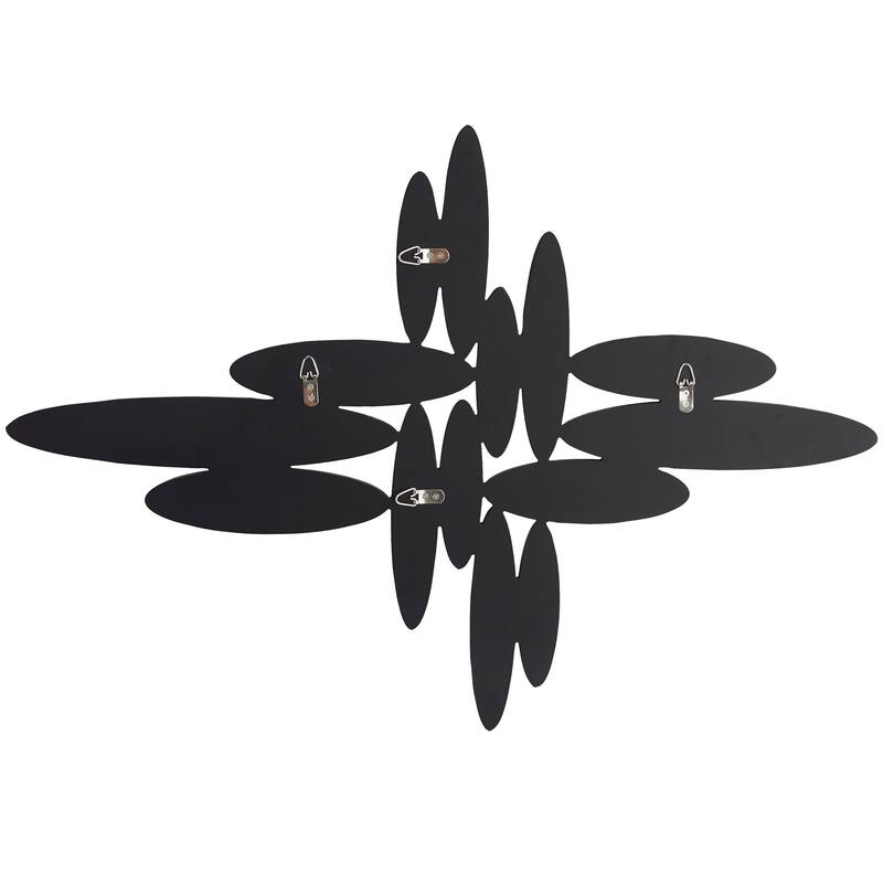 Silver Glass Abstract Oval Wall Mirror - 40"W, 28"H