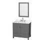 Option Dark Gray / White Quartz Top / Brushed Chrome