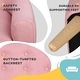 preview thumbnail 10 of 21, Qaba Kids Sofa Linen Fabric Wooden 2 Seat Armrest Children Chair Cozy