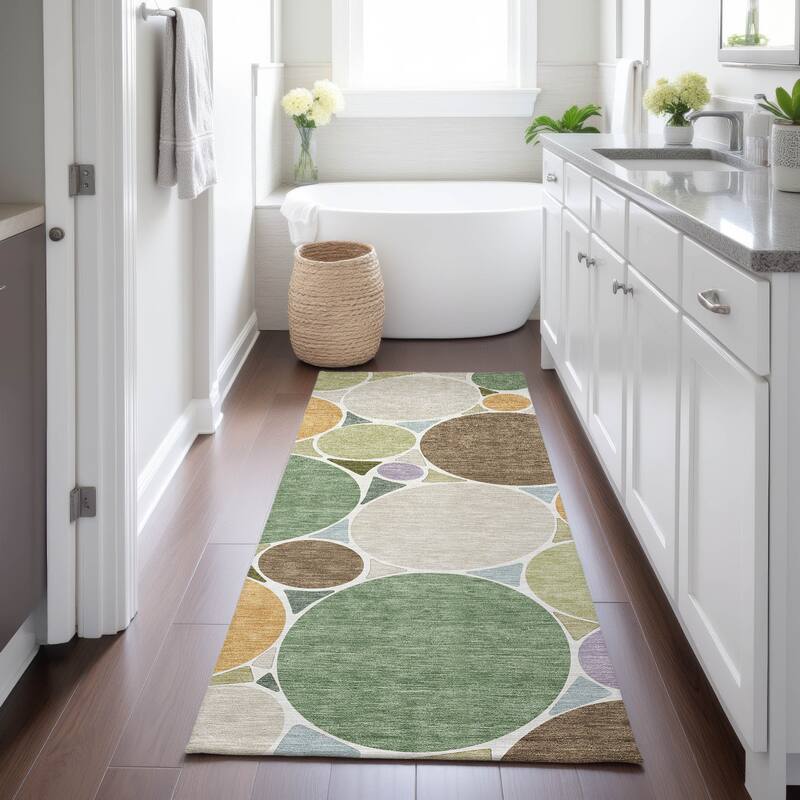 Machine Washable Indoor/ Outdoor Contemporary Rowan Chantille Rug