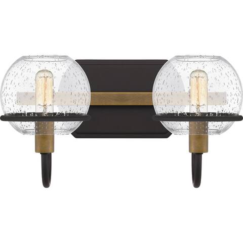 Phoenix 2-Light Western Bronze 60 Watt Vanity Light 13.75" Width - Western Bronze - 13.75
