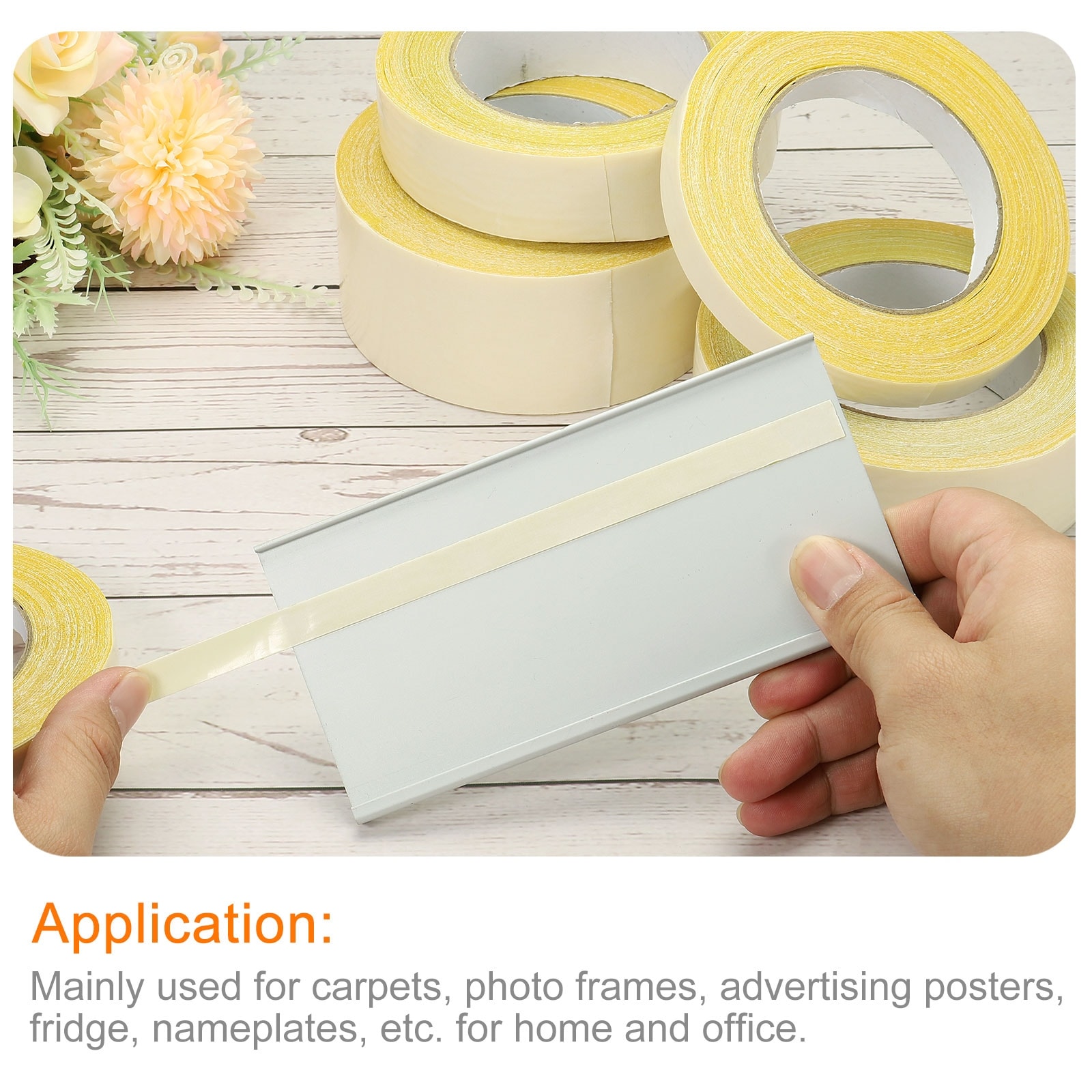 Double-Sided Adhesive Tape 10mm 18m/59ft Duct Cloth Mesh Fabric Yellow -  White - Bed Bath & Beyond - 35932052