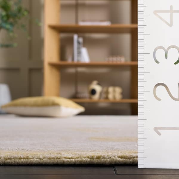 dimension image slide 1 of 2, SAFAVIEH Couture Hand-knotted Tibetan Ljerka Modern Wool Rug