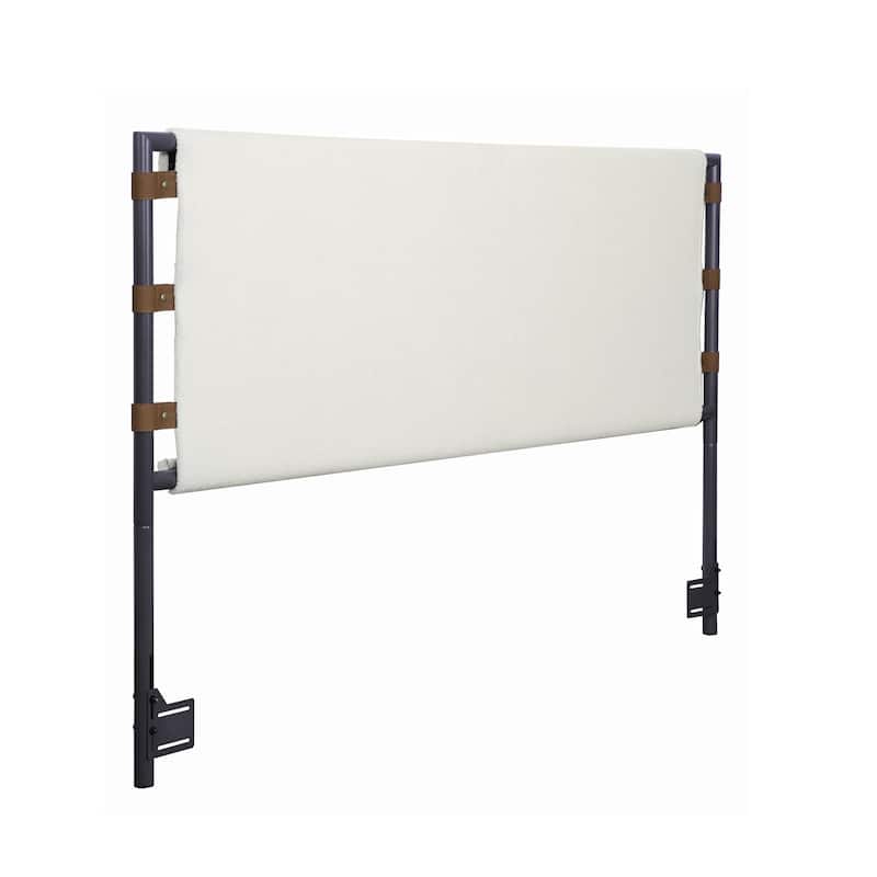 Nathan James Aspen Bed Headboard, Boucle Upholstered Headboard with Matte Metal Frame