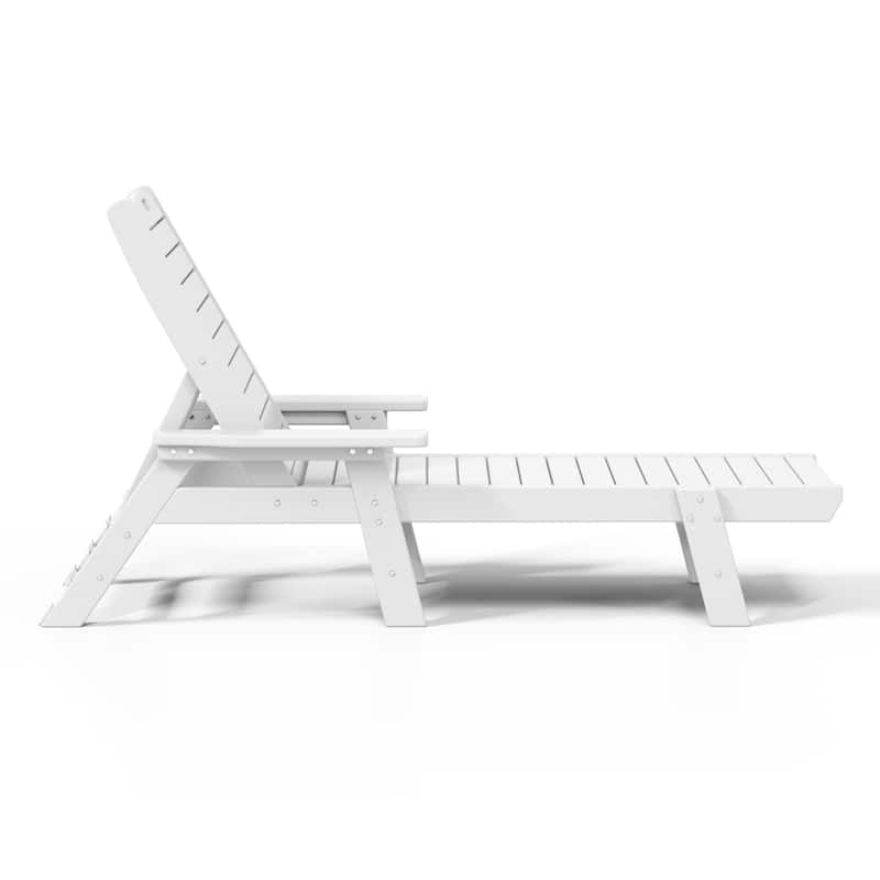 Laguna Hdpe All Weather Outdoor Patio Pool Reclining Chaise Lounge (Set Of 2)