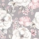 preview thumbnail 5 of 3, Lambs & Ivy Signature Botanical Baby Watercolor Floral Cotton Crib Sheet - Gray