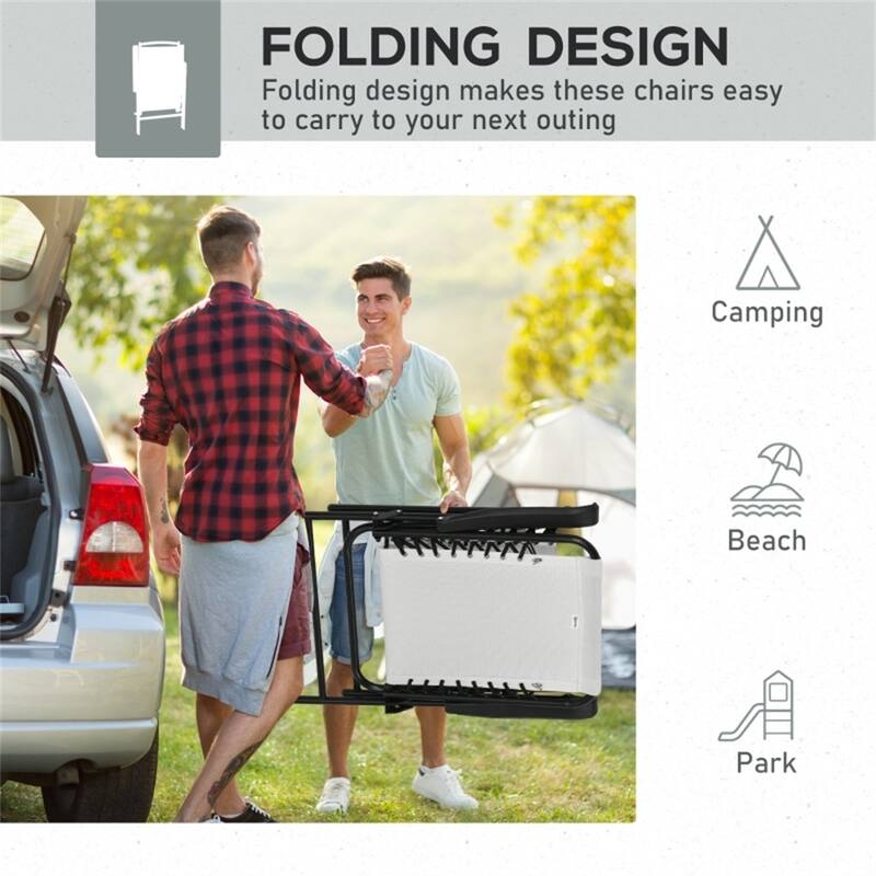 Mesh Fabric Outdoor Folding Chair with Armrest, Foldable and Steel