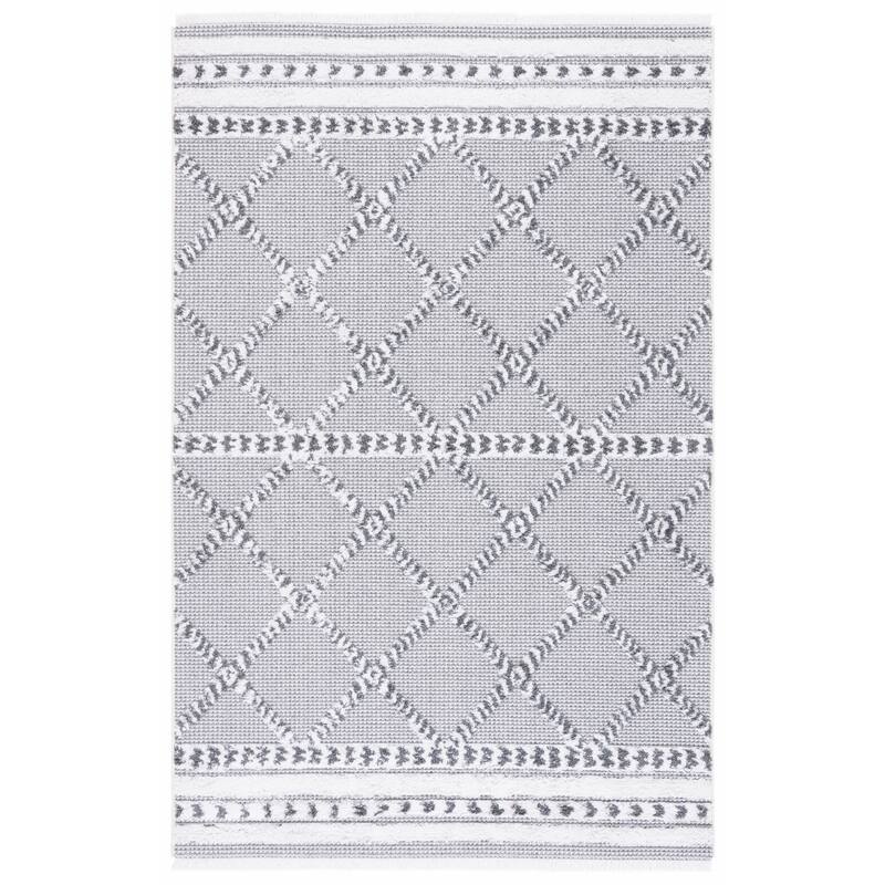 SAFAVIEH Augustine Saori Rustic Trellis Fringe Rug