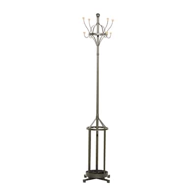 Metal Coat Rack - Black - Roche River Decor - 19"Wx19"Lx77"H