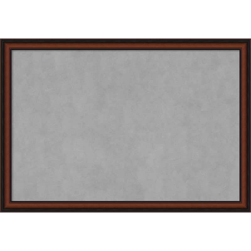 Amanti Art Cyprus Walnut Narrow Framed Magnetic Board