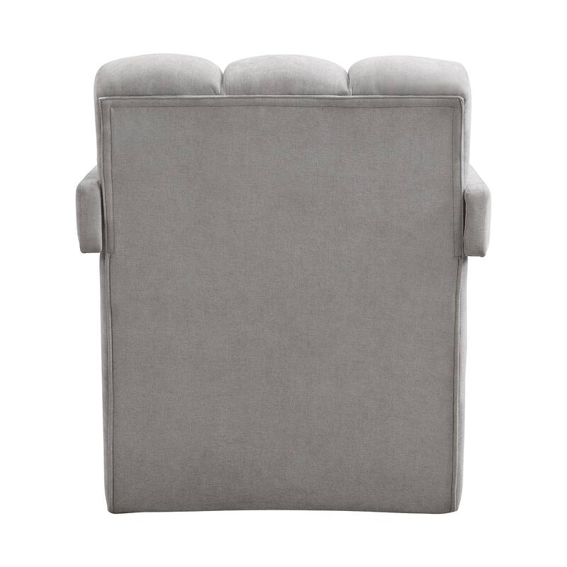 26.3'' Modern Minimalist Leisure Armchair, Armchair With L-Shaped Armrests And Polyester Fabric
