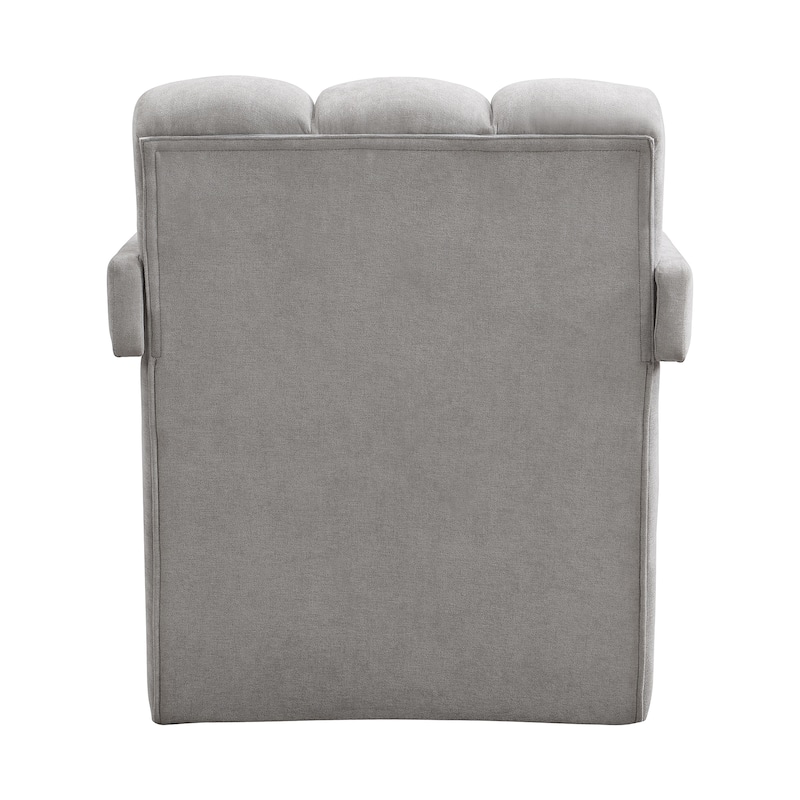 Accent Chair with L-Shaped Armrests, Ergonomic Upholstered Single Sofa Chair, Lounge Reading Chair for Living Room, Bedroom