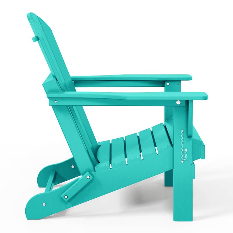 Polytrends Laguna Weather Resistant Outdoor Patio Folding Adirondack Chairs (Set of 2)