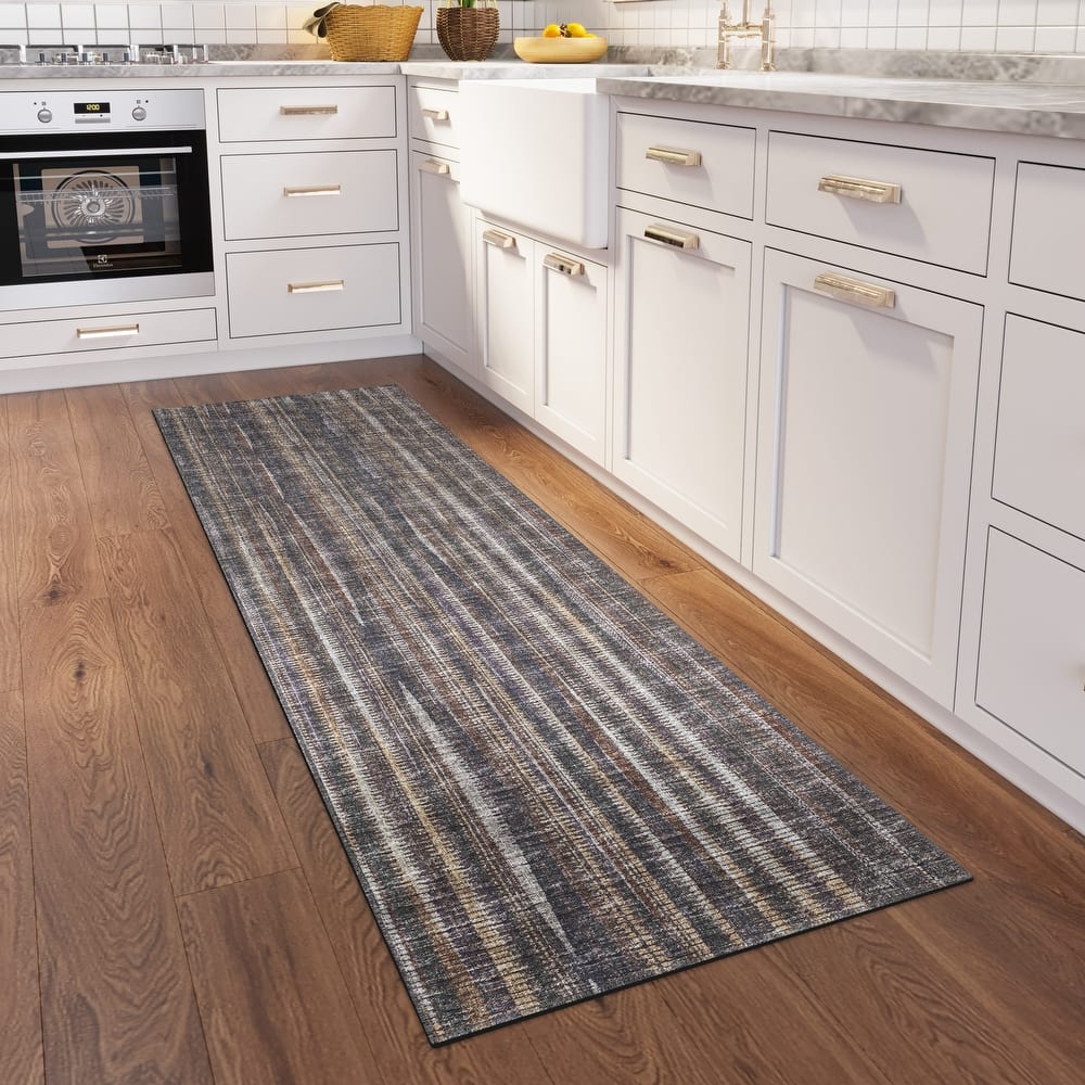 Indoor/Outdoor Waverly Modern Stripes Washable Rug